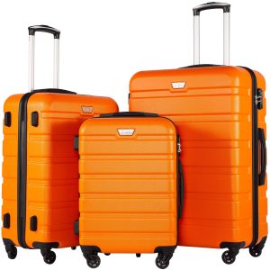 Coolife 3-Piece Luggage Set – Lightweight Hardshell Suitcase with 360° Spinner Wheels & TSA Lock