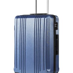 Coolife PC+ABS Hardshell Suitcase – Spinner Carry-On Lightweight (Ice Blue)