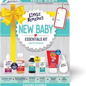 Little Remedies Newborn Essentials Kit – 6-Piece Baby Care Set with Saline Spray Gas Relief and Diaper Cream