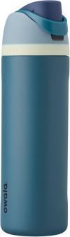 Owala FreeSip Insulated Stainless Steel Water Bottle 24oz – BPA-Free Sport Bottle With Push-Button Lid, Built-In Straw, 2-Way Drinking, Vacuum Insulated