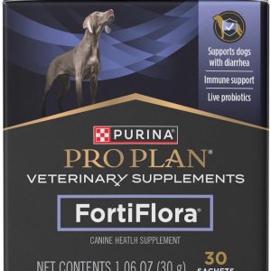 Purina Pro Plan FortiFlora Daily Probiotic for Dogs – 30-Count Vet-Recommended Gut Health & Immune Support Supplement