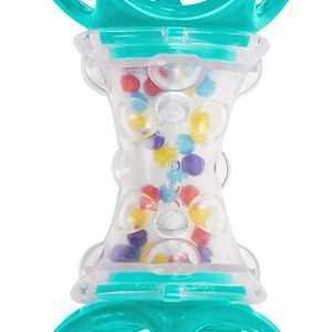Bright Starts Oball Shaker Rattle – Classic Easy-Grip Rattle Toy with Colorful Beads for Newborns and Up