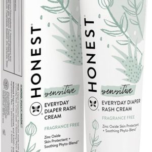 Honest Company Hypoallergenic Diaper Rash Cream 2.5oz – Calming Zinc Oxide Ointment with Soothing Phyto-Blend