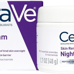 CeraVe Skin Renewing Night Cream – Peptide-Infused Anti-Aging Face Moisturizer with Hyaluronic Acid
