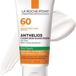 La Roche-Posay Anthelios Clear Skin Sunscreen – Oil-Free SPF 60 Face Lotion with Antioxidants