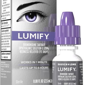 LUMIFY Redness Reliever Eye Drops – Fast-Acting Formula, Works in 1 Minute, Lasts 8 Hours, 0.08 fl oz