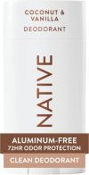Native Deodorant – Aluminum-Free Natural Deodorant with Coconut and Vanilla, 72-Hour Odor Control for Women and Men, 2.65 oz