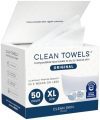 Clean Skin Club Clean Towels XL – USDA Biobased Disposable Face Towels, 50 Count, Eczema-Friendly Dry Wipes