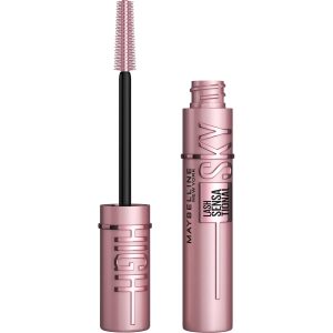 Maybelline Lash Sensational Sky High Mascara – Volumizing & Lengthening, Washable Formula, Blackest Black, 0.2 fl oz