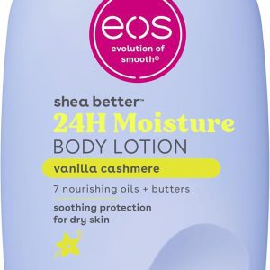 eos Shea Better Body Lotion Vanilla Cashmere – 24-Hour Moisture, Lightweight & Non-Greasy, 16 fl oz