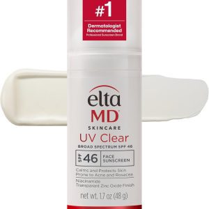 EltaMD UV Clear SPF 46 Face Sunscreen – Oil-Free Daily Protector for Sensitive & Acne-Prone Skin