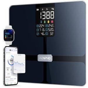 RENPHO Smart Scale – Bluetooth Body Fat Scale with BMI, Body Composition Monitor, 13 Metrics, FSA HSA Eligible