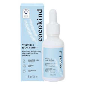 Cocokind Vitamin C Glow Serum – Brightening Face Treatment with Azelaic Acid and Sea Grape Caviar for Radiant, Even Skin Tone, 1 oz