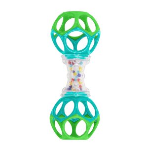 Bright Starts Oball Shaker Rattle – Flexible Teething Toy with Colorful Beads for Newborns, Easy-Grasp Infant Toy Ages 0+ Months