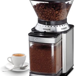 Cuisinart DBM-8 One-Touch Automatic Burr Coffee Grinder – 18-Position Grind Selector for Fresh Custom Coffee, Black Stainless