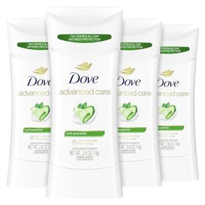 Dove Advanced Care Antiperspirant Deodorant Cool Essentials – 72Hr Odor Control with Pro-Ceramide, 4-Pack
