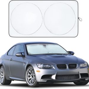 EcoNour Car Windshield Sunshade Medium 64×32 Inch – Blocks 99% UV Heat and Keeps Cabin Cool