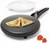 Moss & Stone 8-Inch Electric Crepe Maker – Nonstick Portable Pan with Auto Temperature Control and Batter Tray