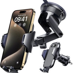 VANMASS Military-Grade Car Phone Mount – Strong Suction Dashboard Holder for All Smartphones Up to 7 Inches