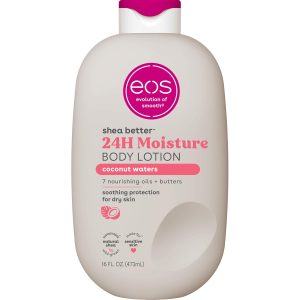 eos Shea Better Body Lotion Coconut Waters – Lightweight 24-Hour Moisture with Natural Shea, 16 fl oz