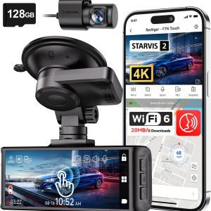 REDTIGER F7N Touch 4K Dash Cam – Front & Rear STARVIS 2 with Voice Control, GPS, and Free 128GB Card