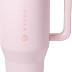 HydroJug Traveler 32oz Insulated Tumbler – Triple-Wall Stainless Steel Water Bottle with Leak-Proof Lid, Handle, and Reusable Straw