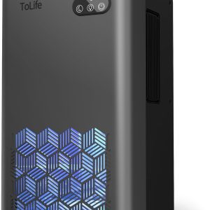 ToLife Compact Dehumidifier – 1000 Sq.Ft Coverage with 95oz Tank and Colorful Night Light