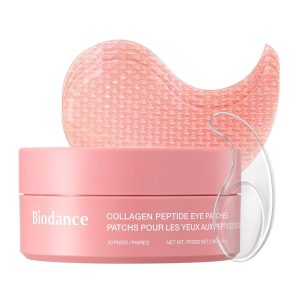 BIODANCE Collagen Peptide Under Eye Patches 60ct – Korean Hydrogel Anti-Wrinkle Mask for Puffiness, Dark Circles & Fine Lines