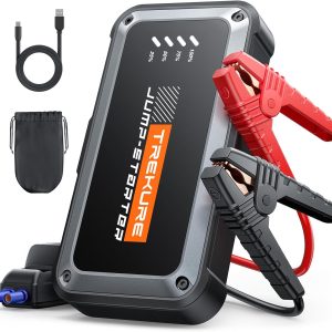 TREKURE 4000A Jump Starter – Ultra-Compact 0.8lb Emergency Booster with Power Bank and Weatherproof Design