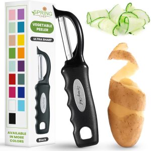 Spring Chef Premium Swivel Vegetable Peeler – Ultra-Sharp Stainless Steel with Soft-Grip Handle