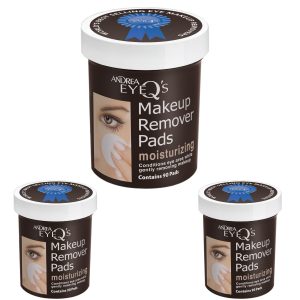 Andrea Eye Q’s Moisturizing Eye Makeup Remover Pads, 90-Count (Pack of 3) – Oil-Free Gentle Eye Makeup Remover