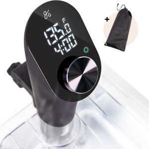 Greater Goods Sous Vide Cooker 1100W – No App Needed, Quiet Brushless Circulator with Precision Dial, 15L Baths
