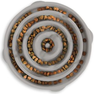 Outward Hound Fun Feeder Slo Bowl – Maze Slow Feeder Dog Bowl, Non-Slip, Holds 4 Cups, Dishwasher Safe