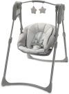 Graco Slim Spaces Compact Baby Swing – Portable Space-Saving Swing with 6 Speeds, Height-Adjustable Legs & Toy Bar