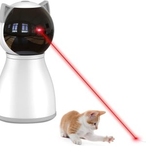 YVE LIFE Automatic Cat Laser Toy – Motion-Activated Random Trajectory for Indoor Cats, USB Rechargeable, 3 Speeds