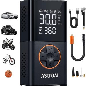 AstroAI L7 Cordless Tire Inflator – 150 PSI Portable Air Compressor with Auto Shut-Off, Digital Gauge & LED Light
