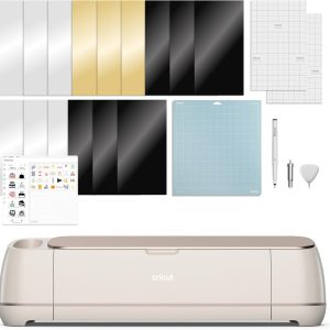 Cricut Maker 4 Smart Cutting Machine – Seashell, Cuts 300+ Materials with Bluetooth & Digital Bundle