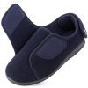 HomeTop Men’s Adjustable Corduroy Slippers – Hook & Loop Closure House Shoes