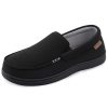 HomeTop Men’s Memory Foam Moccasin Slippers – Soft Comfy Indoor House Shoes