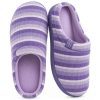 HomeTop Women’s Non-Slip Slippers with Memory Foam – Fairy Stripe Purple